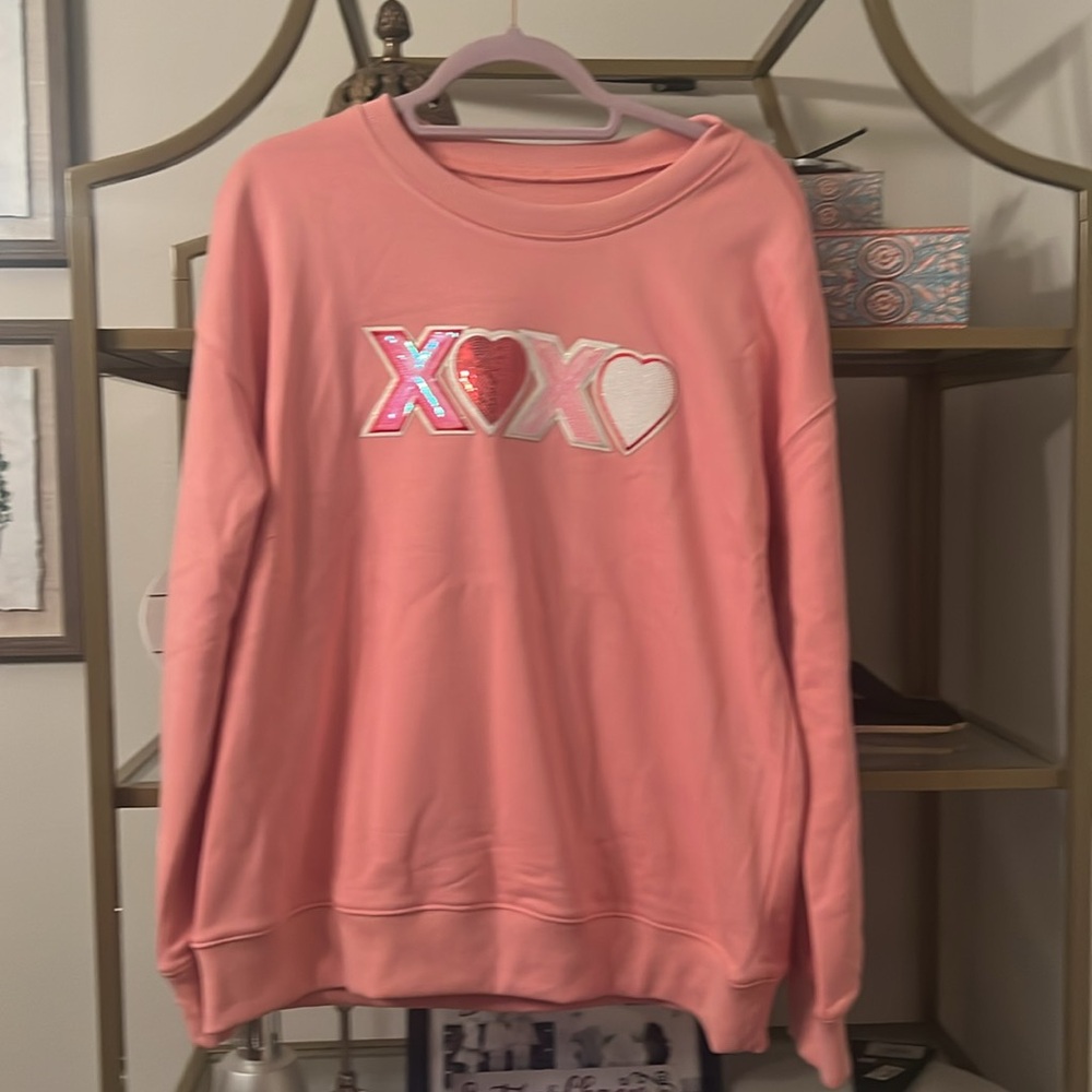 Pink xoxo valentines shirt, brand new soft long sleeve - Picture 5 of 6